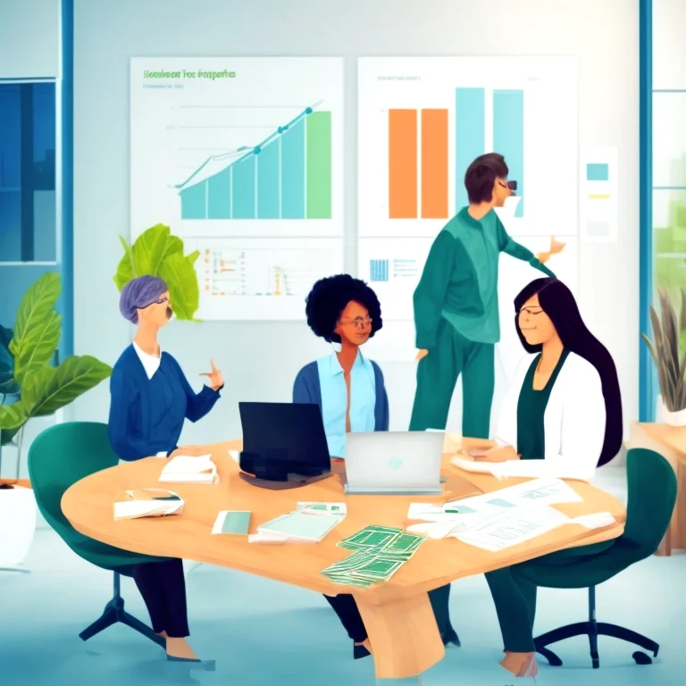 グラフをチェックするビジネスマンの写真